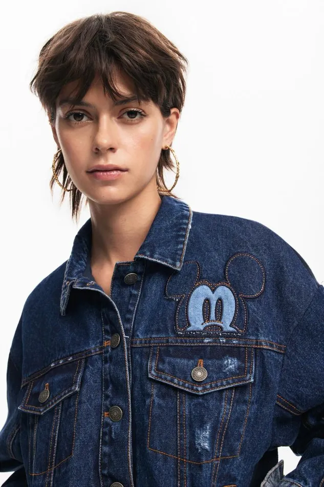 Women Coats And Jackets Desigual Mickey Denim Jacket