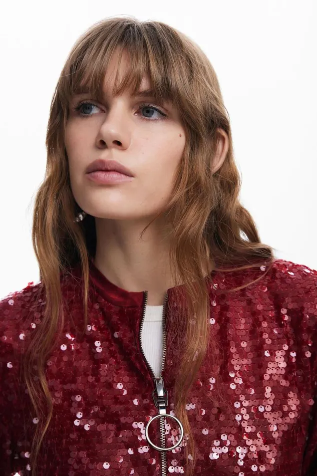 Women Coats And Jackets Desigual Sequin Jacket