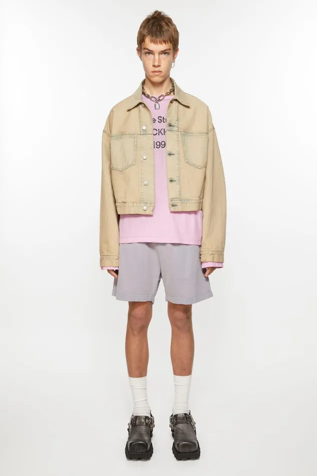 Women Cotton Shorts Dusty Purple Acne Studios Shorts
