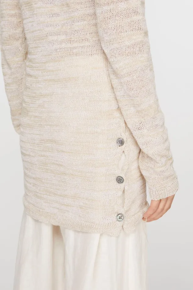 Women Crew Neck Knit Top Off White Acne Studios Knitwear