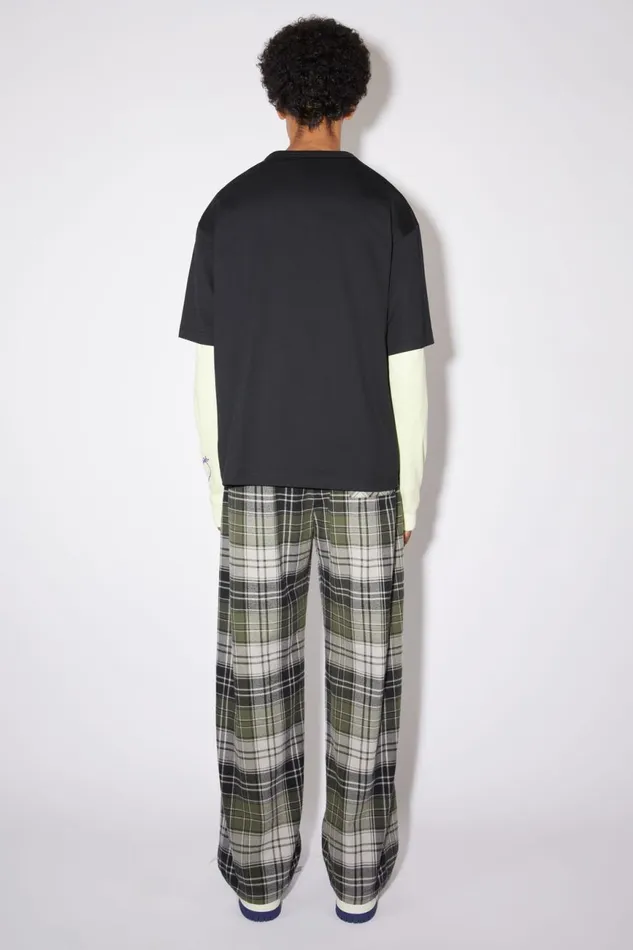 Women Crew Neck Tshirt Relaxed Fit Black Acne Studios Tshirts