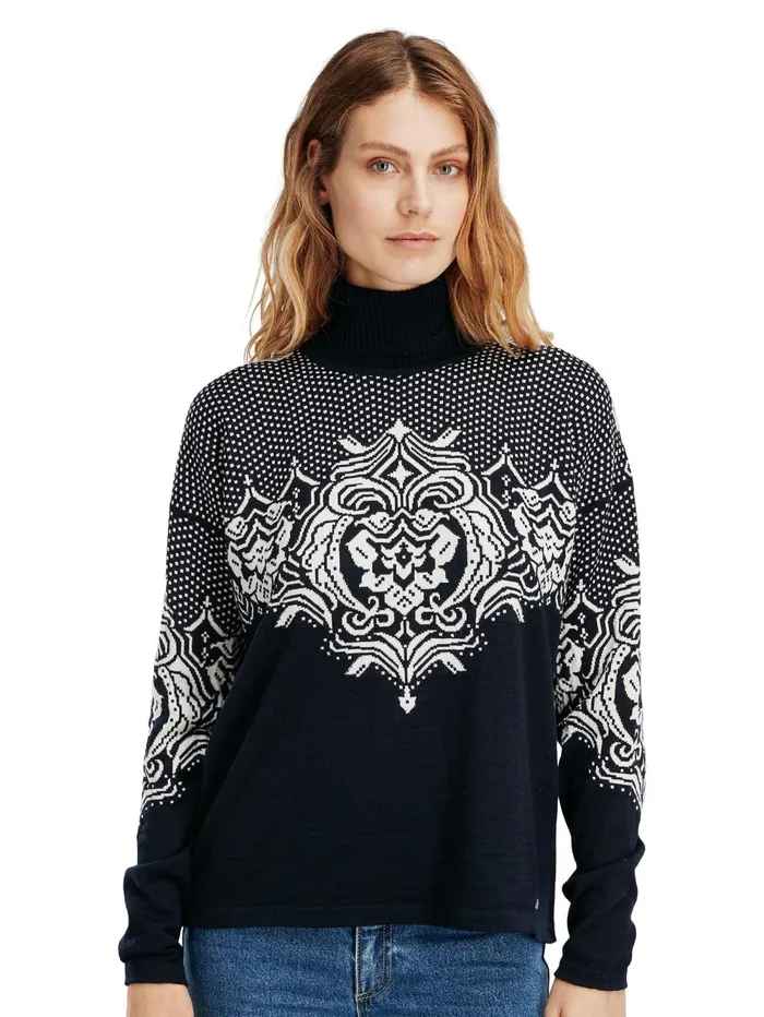 Women Dale Of Norway Turtleneck Rosendal Sweater