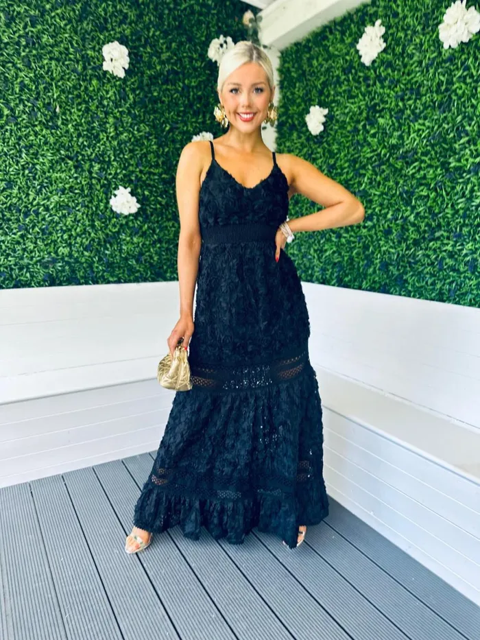 Women Day Dress Canella Lane Esmeralda Occasion Maxi Dress Black