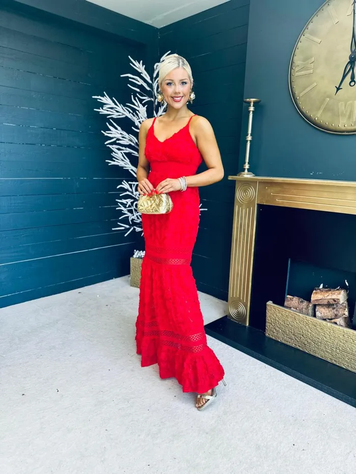 Women Day Dress Canella Lane Esmeralda Occasion Maxi Dress Red