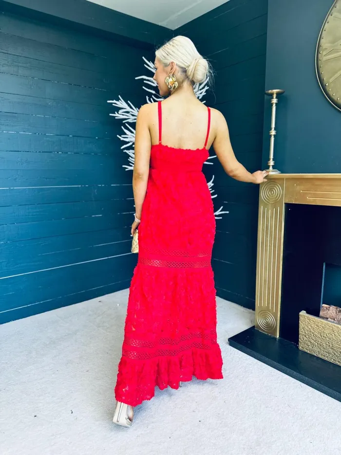 Women Day Dress Canella Lane Esmeralda Occasion Maxi Dress Red