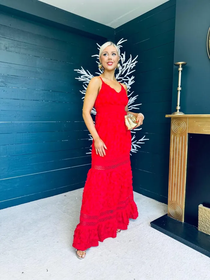 Women Day Dress Canella Lane Esmeralda Occasion Maxi Dress Red