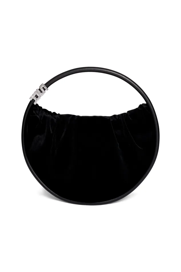 Women Domino Medium Velvet Bag Black Black Sonia Rykiel Le Domino