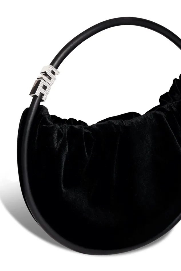Women Domino Medium Velvet Bag Black Black Sonia Rykiel Le Domino