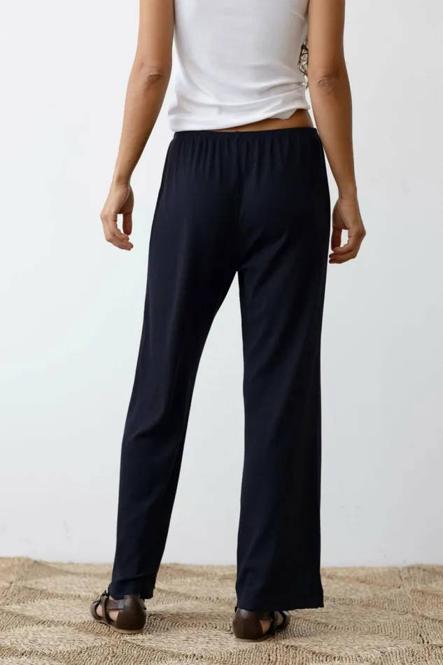 Women DONNI Bottoms The Baby Rib Scallop Pant