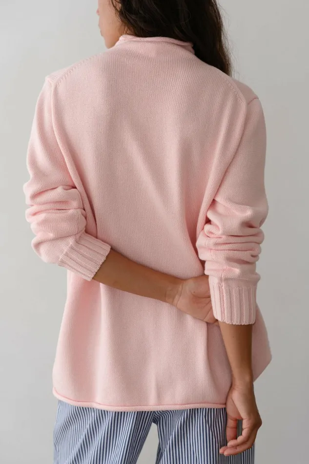 Women DONNI Sweaters The Cotton Cashmere Roll Neck Sweater
