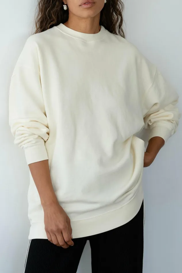 Women DONNI Tops The EcoFleece Crewneck