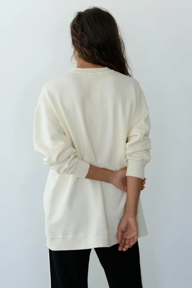 Women DONNI Tops The EcoFleece Crewneck