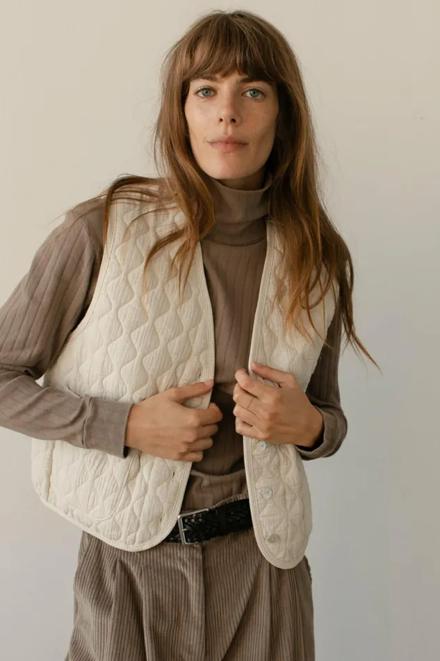 Women DONNI Tops The Quilted Vest