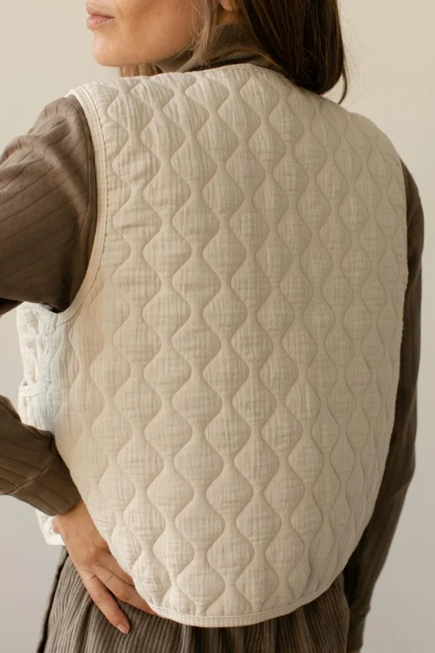 Women DONNI Tops The Quilted Vest