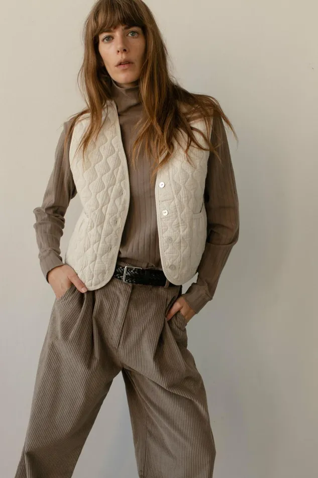 Women DONNI Tops The Quilted Vest
