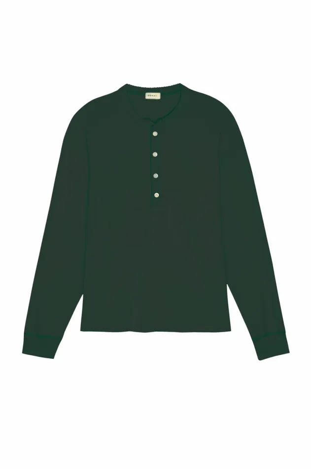 Women DONNI Tops The Scallop Henley Vert