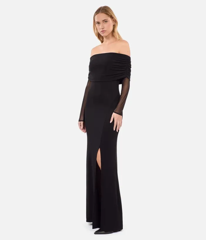 Women Dresses and Jumpsuits THE KOOPLES Black Long Jersey Dress