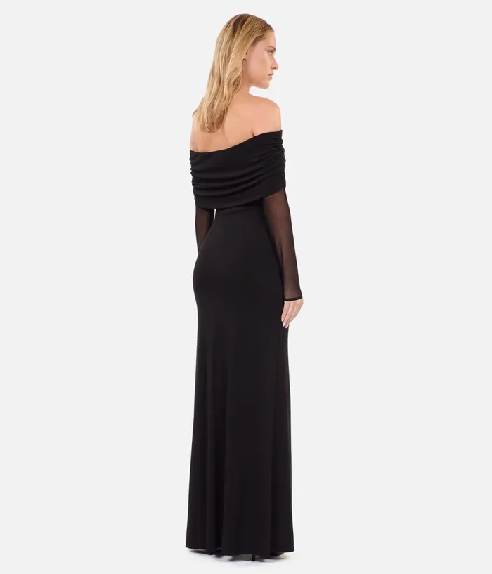 Women Dresses and Jumpsuits THE KOOPLES Black Long Jersey Dress Women Dresses and Jumpsuits THE KOOPLES Black Long Jersey Dress