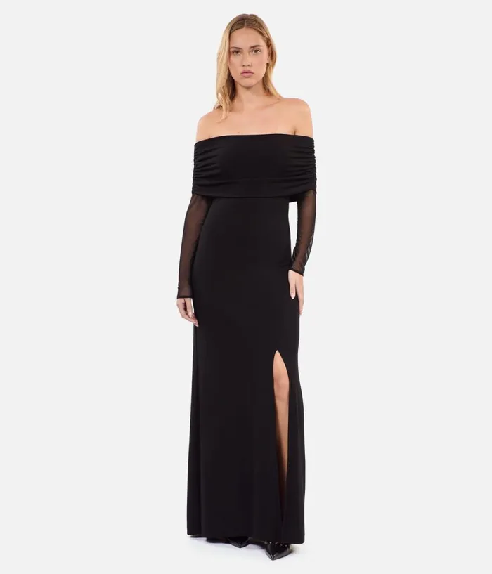 Women Dresses and Jumpsuits THE KOOPLES Black Long Jersey Dress Women Dresses and Jumpsuits THE KOOPLES Black Long Jersey Dress