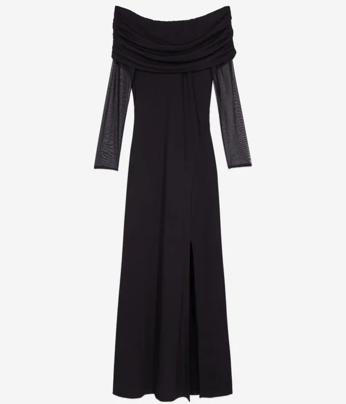 Women Dresses and Jumpsuits THE KOOPLES Black Long Jersey Dress Women Dresses and Jumpsuits THE KOOPLES Black Long Jersey Dress