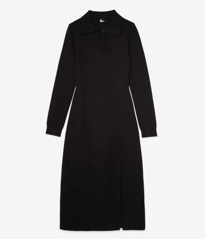 Women Dresses and Jumpsuits THE KOOPLES Long Black Knit Dress