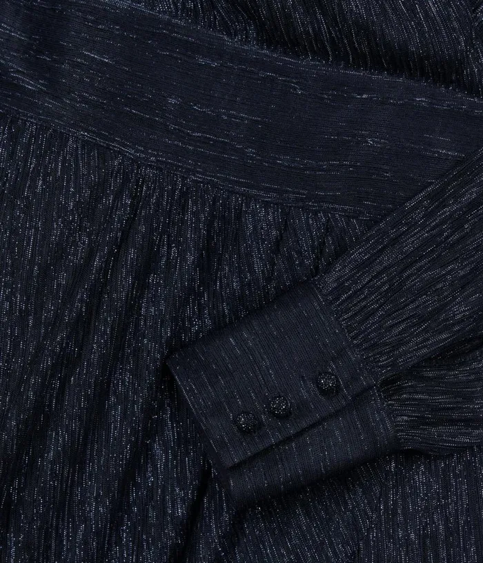 Women Dresses and Jumpsuits THE KOOPLES Navy Blue Metallic Jersey Short Dress Women Dresses and Jumpsuits THE KOOPLES Navy Blue Metallic Jersey Short Dress