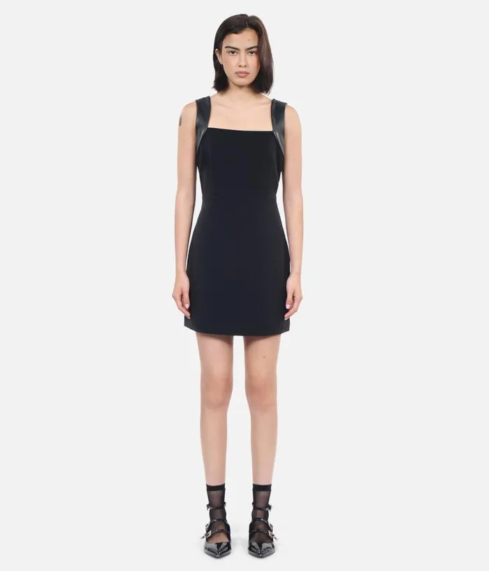 Women Dresses and Jumpsuits THE KOOPLES Short Black Dress With Bow Back Women Dresses and Jumpsuits THE KOOPLES Short Black Dress With Bow Back