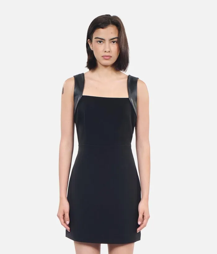 Women Dresses and Jumpsuits THE KOOPLES Short Black Dress With Bow Back Women Dresses and Jumpsuits THE KOOPLES Short Black Dress With Bow Back