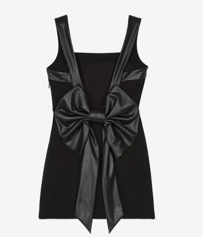 Women Dresses and Jumpsuits THE KOOPLES Short Black Dress With Bow Back Women Dresses and Jumpsuits THE KOOPLES Short Black Dress With Bow Back
