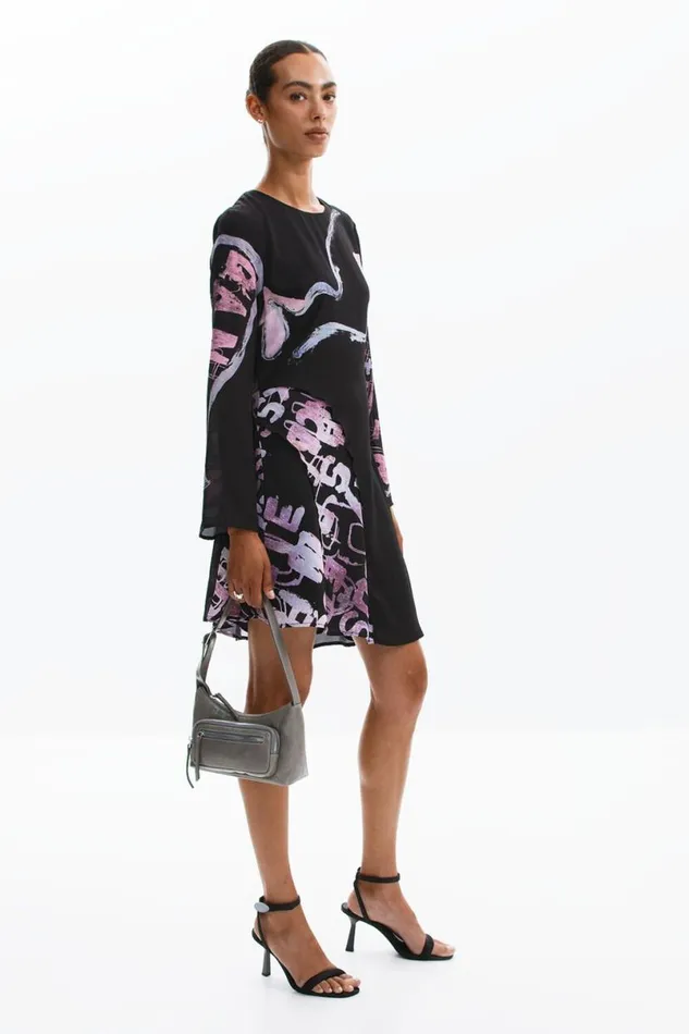 Women Dresses And Jumpsuits Desigual Asymmetric Short Dress With Letters