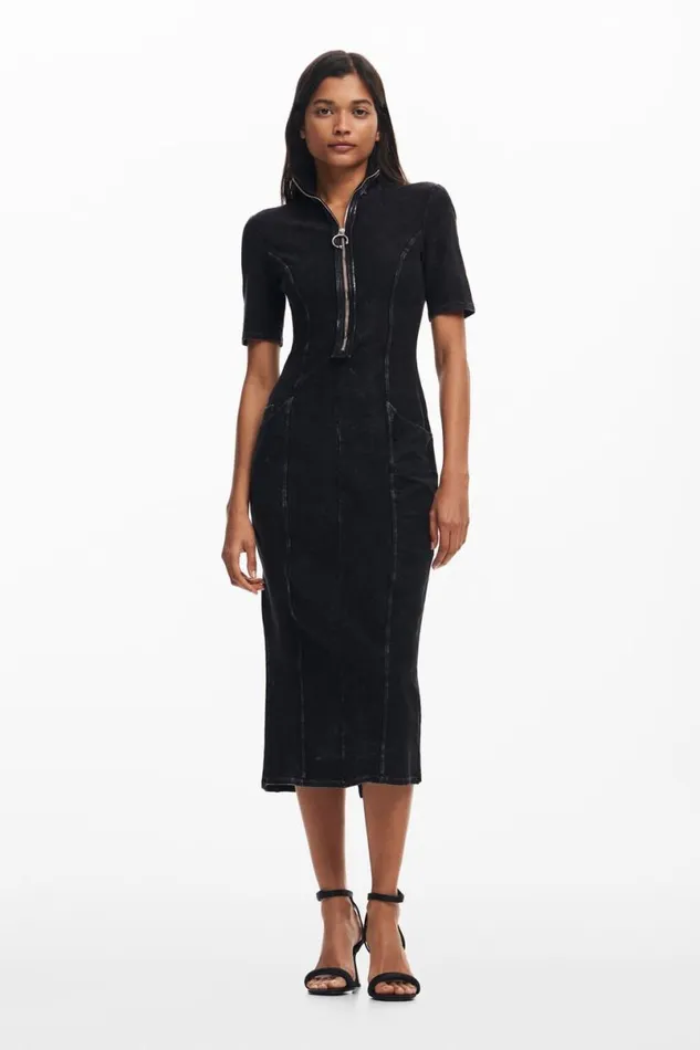 Women Dresses And Jumpsuits Desigual Denim Midi Dress