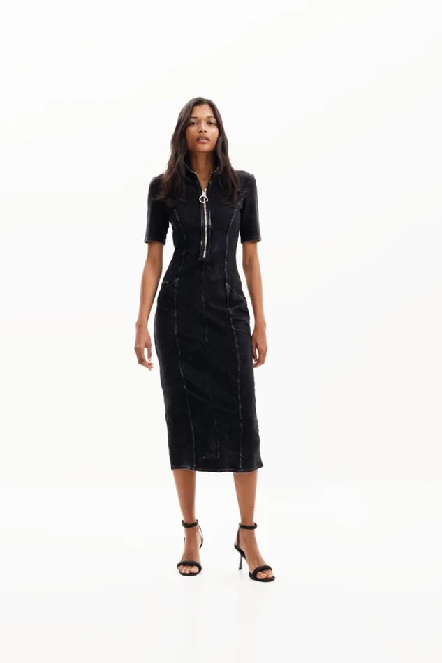 Women Dresses And Jumpsuits Desigual Denim Midi Dress