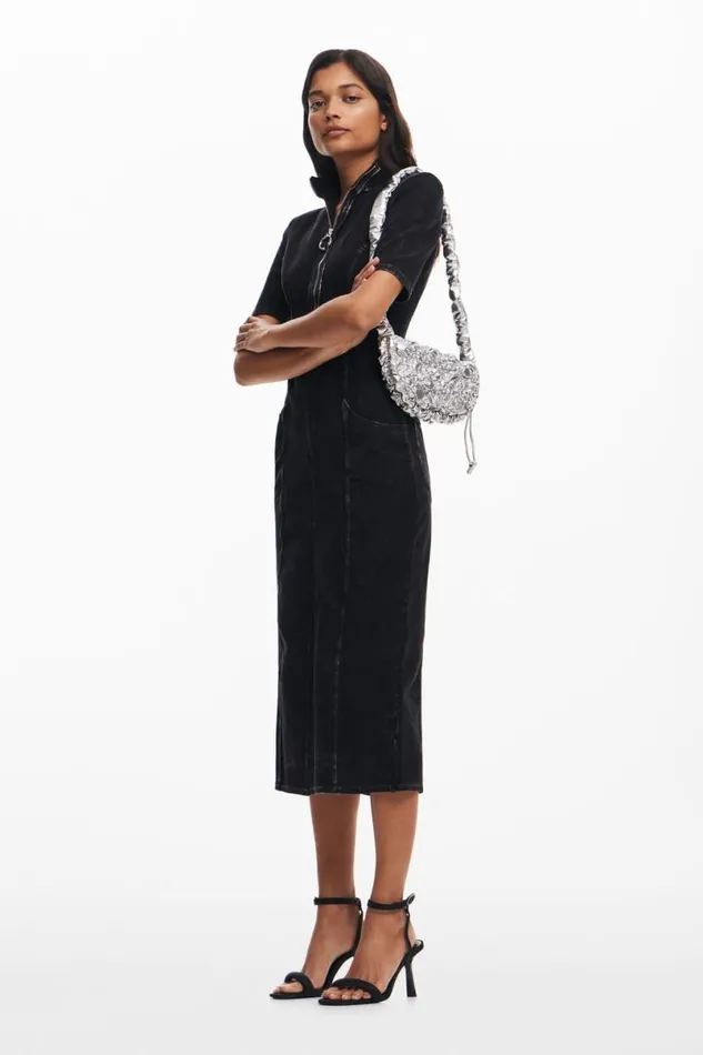 Women Dresses And Jumpsuits Desigual Denim Midi Dress