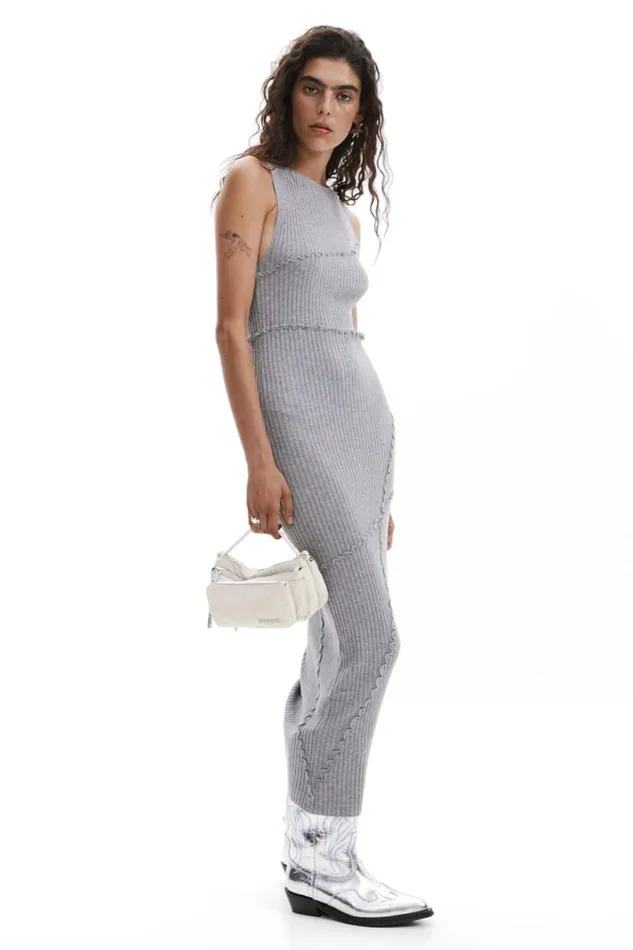 Women Dresses And Jumpsuits Desigual Ribbed Long Dress