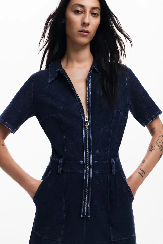 Women Dresses And Jumpsuits Desigual Washedeffect Denim Jumpsuit