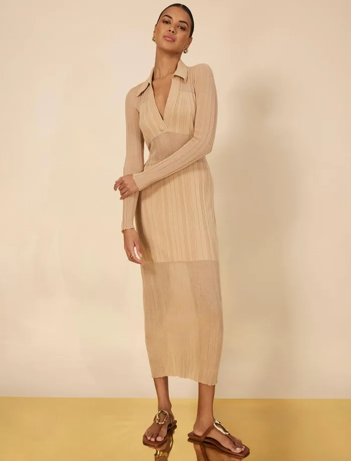 Women Dresses BCBG Honora Knit Dress Neutral