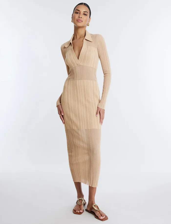 Women Dresses BCBG Honora Knit Dress Neutral