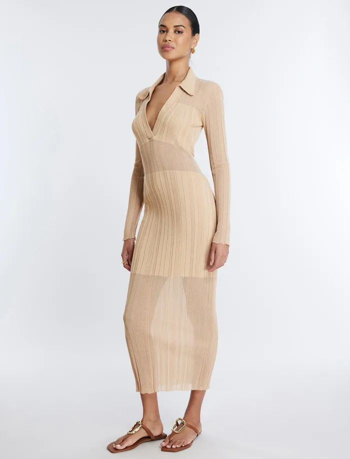 Women Dresses BCBG Honora Knit Dress Neutral