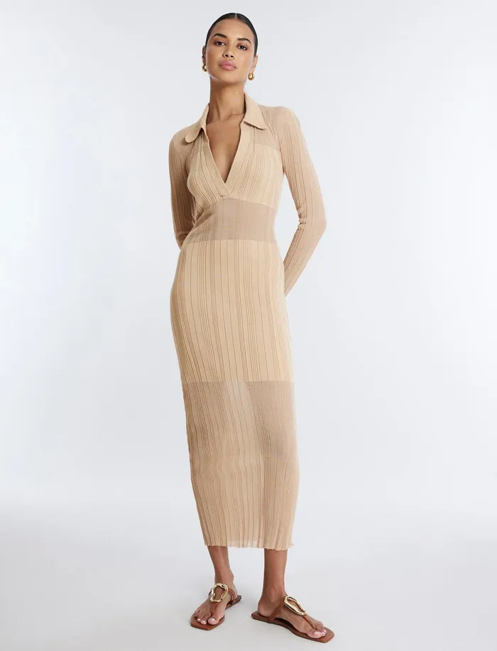 Women Dresses BCBG Honora Knit Dress Neutral