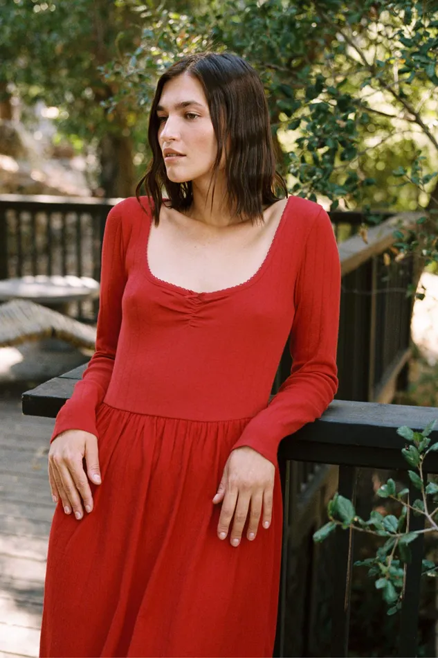 Women Dresses Christy Dawn The Ramona Dress Crimson