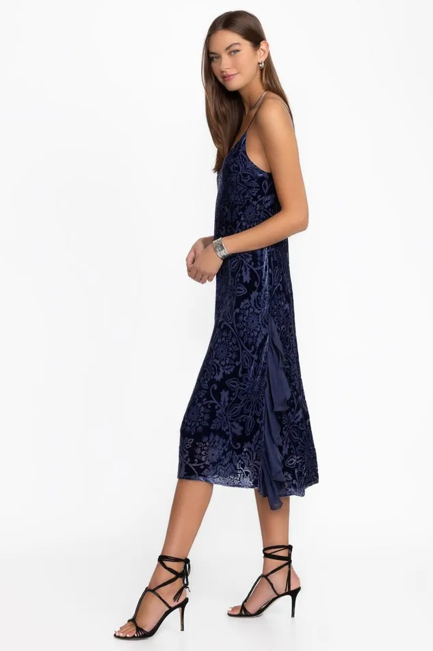 Women Dresses Johnny Was CEECEE RUFFLE SLIP DRESS Sapphire Blue Women Dresses Johnny Was CEECEE RUFFLE SLIP DRESS Sapphire Blue