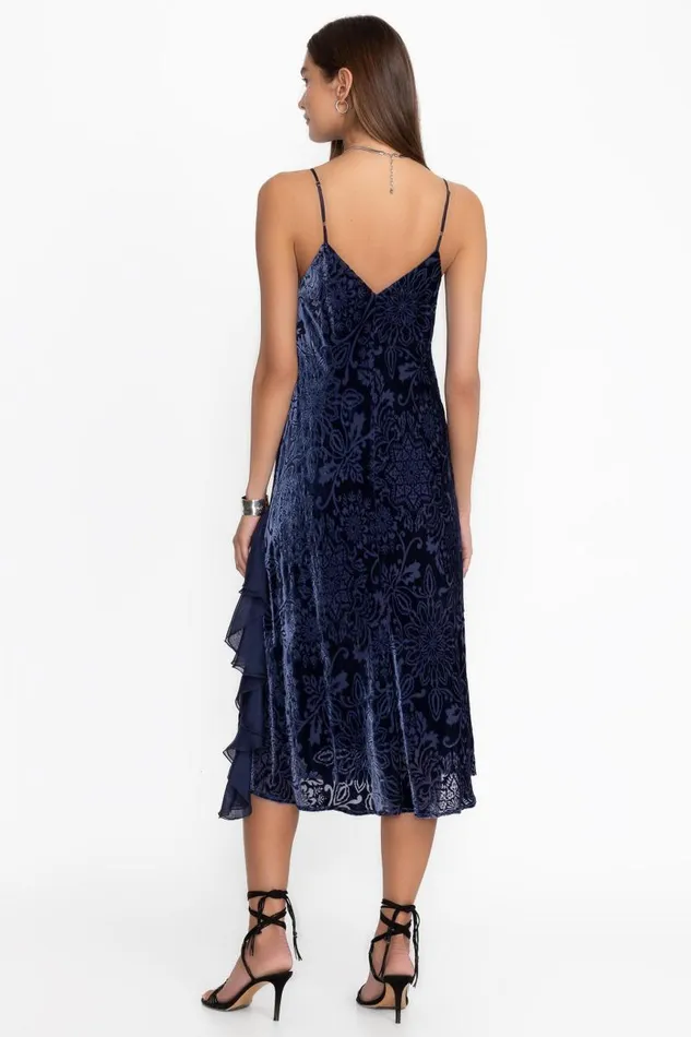 Women Dresses Johnny Was CEECEE RUFFLE SLIP DRESS Sapphire Blue Women Dresses Johnny Was CEECEE RUFFLE SLIP DRESS Sapphire Blue
