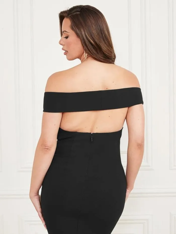 Women Dresses Marciano Dahlia OfftheShoulder Dress Black Women Dresses Marciano Dahlia OfftheShoulder Dress Black