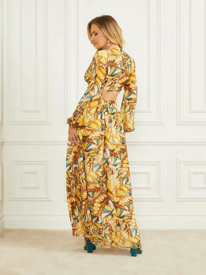 Women Dresses Marciano Golden Wing Maxi Dress Golden Wing Print Women Dresses Marciano Golden Wing Maxi Dress Golden Wing Print