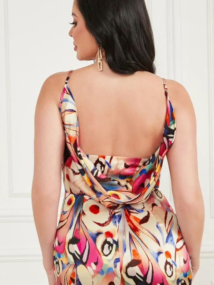 Women Dresses Marciano Madelyn Silk Maxi Dress Wonderland Print Women Dresses Marciano Madelyn Silk Maxi Dress Wonderland Print