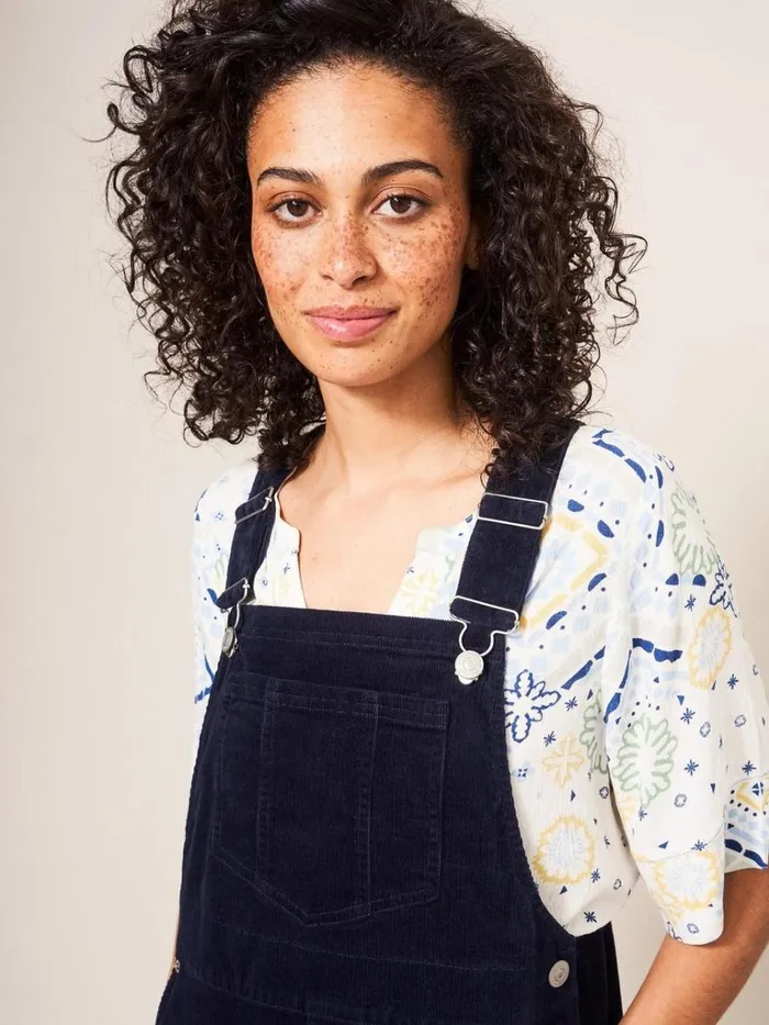 Women DRESSES White Stuff Emmie Organic Cord Midi Pinafore Dark Navy Women DRESSES White Stuff Emmie Organic Cord Midi Pinafore Dark Navy