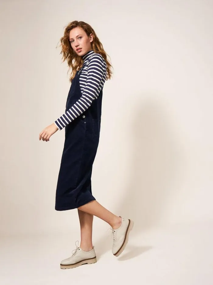 Women DRESSES White Stuff Emmie Organic Cord Pinafore Dark Navy Women DRESSES White Stuff Emmie Organic Cord Pinafore Dark Navy