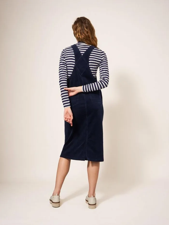 Women DRESSES White Stuff Emmie Organic Cord Pinafore Dark Navy Women DRESSES White Stuff Emmie Organic Cord Pinafore Dark Navy