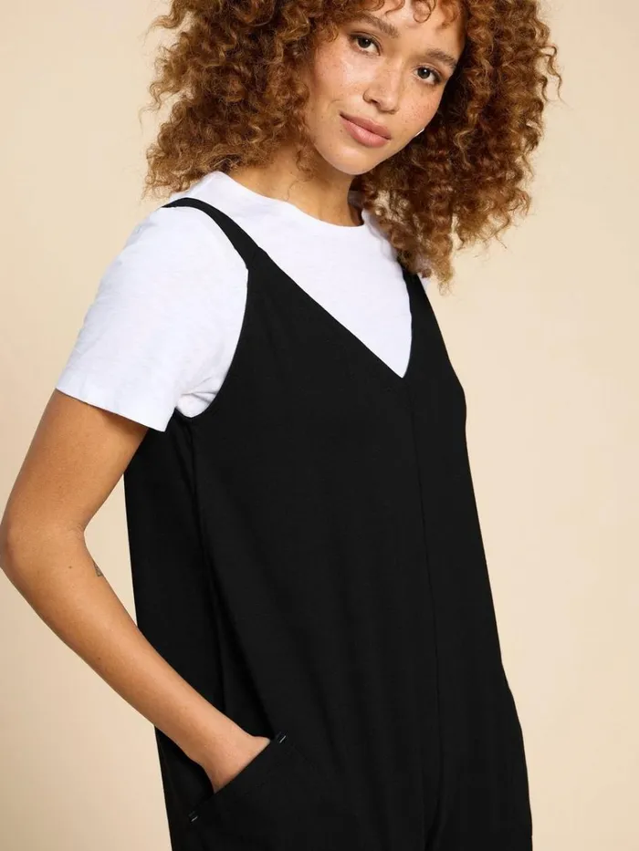 Women DRESSES White Stuff Selina Jersey Jumpsuit Pure Black Women DRESSES White Stuff Selina Jersey Jumpsuit Pure Black