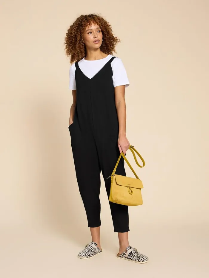 Women DRESSES White Stuff Selina Jersey Jumpsuit Pure Black Women DRESSES White Stuff Selina Jersey Jumpsuit Pure Black